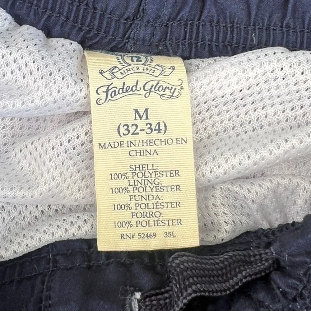 ⭐ Faded Glory Star Print Swim Trunks – Men’s‎ Medium (32–34) – Navy Blue